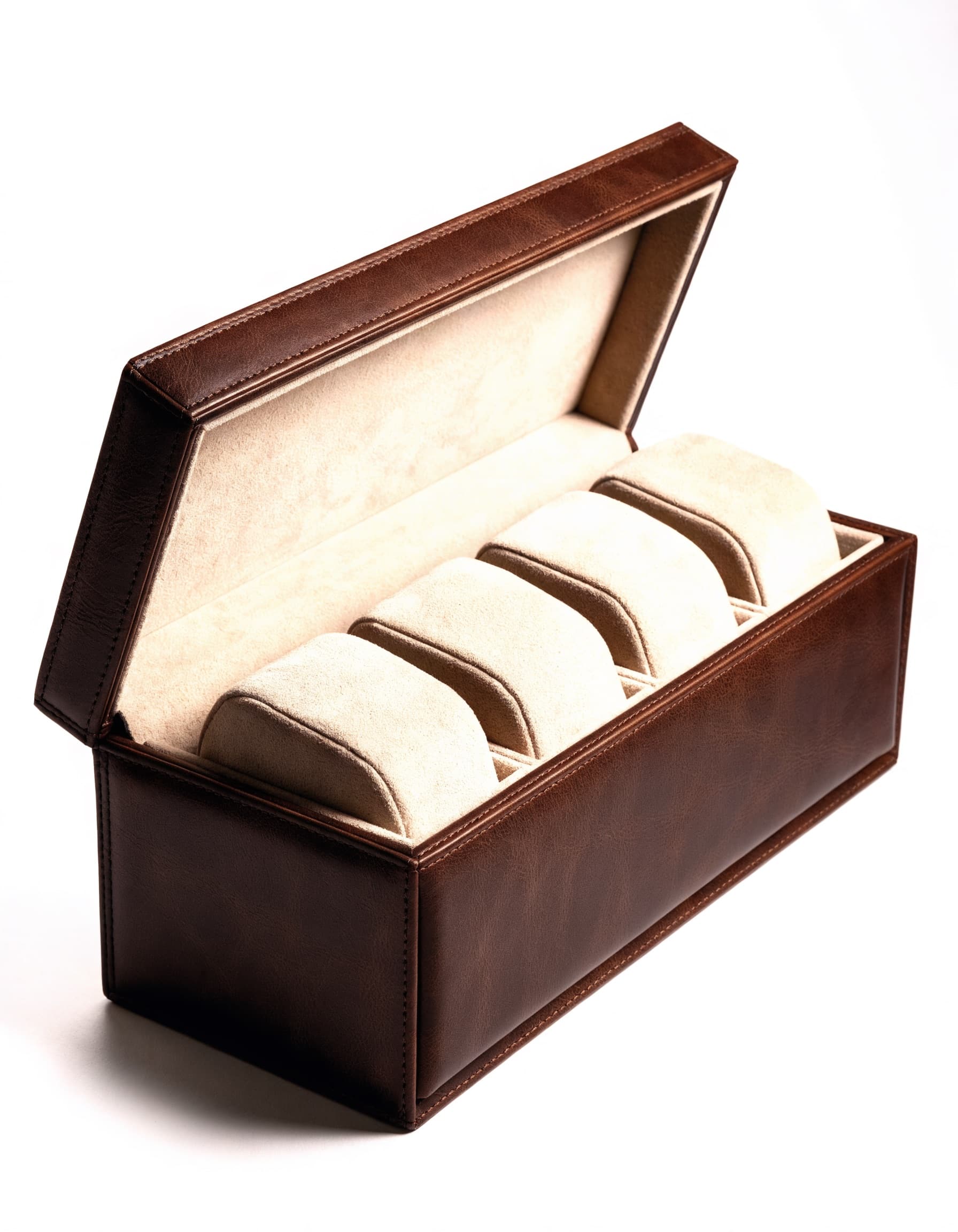 Five-Watch Storage Box — Dark Brown